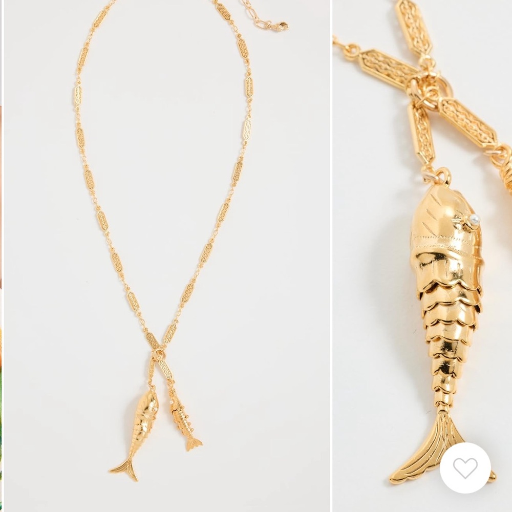 Gold Fish Pendant Necklace
